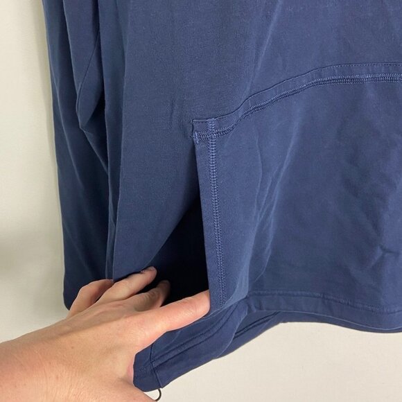 NEW Rhone Bolina Henley Hoodie Blue Size Medium 2021 Lightweight Hooded Sweater - Picture 7 of 10